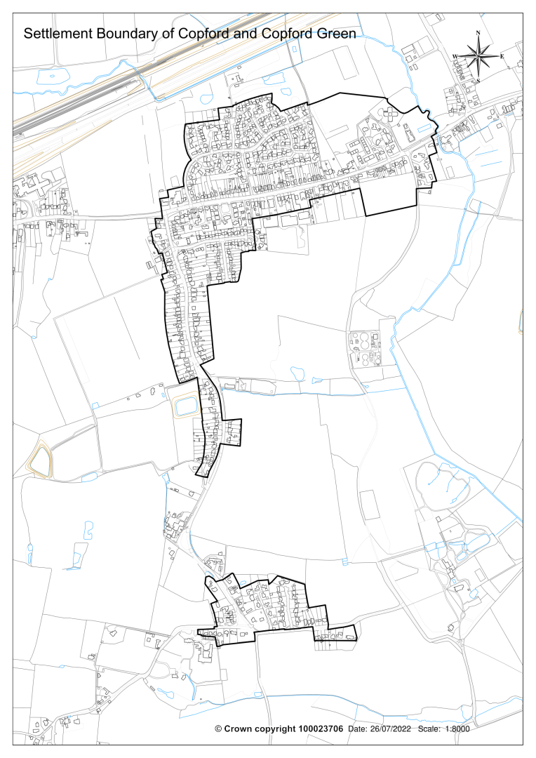 Copford and Copford Green Settlement Boundary Map