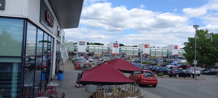 Decorative image- Costa cafeteria and parking.