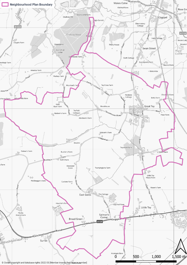 map showing neighbourhood plan boundary